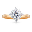 Кольцо из красного золота с фианитом