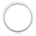 Кольцо обручальное из белого золота с бриллиантом