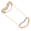 Кольцо из красного золота с фианитом