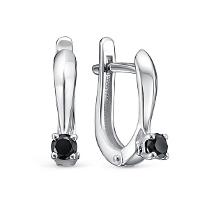 Серьги из белого золота с бриллиантами