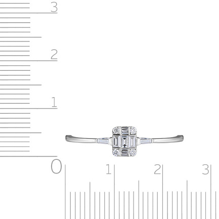 Кольцо из белого золота с бриллиантами