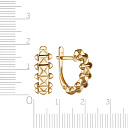 Серьги с английским замком из желтого золота