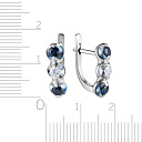 Серьги с английским замком из белого золота с бриллиантами