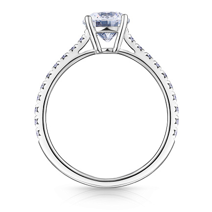 Кольцо из белого золота с бриллиантами