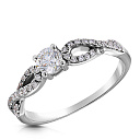 Кольцо из белого золота с бриллиантами