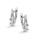 Серьги с английским замком из белого золота