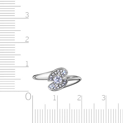 Кольцо из белого золота с бриллиантами