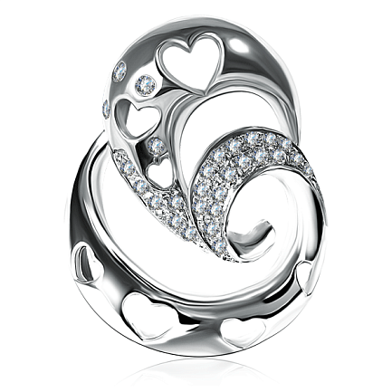 Подвеска из белого золота с бриллиантами