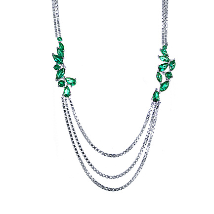 Колье из серебра с фианитом