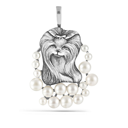 Подвеска из серебра с жемчугом