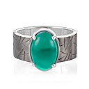 Кольцо из серебра с ониксом