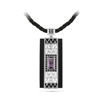 Колье из серебра с фианитами