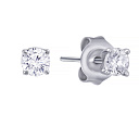 Пусеты из белого золота с бриллиантами