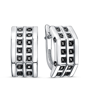 Серьги из белого золота с бриллиантами