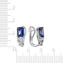 Серьги с английским замком из белого золота с бриллиантами