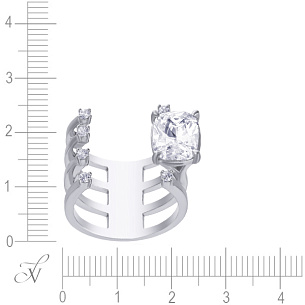 Кольцо из серебра с фианитом