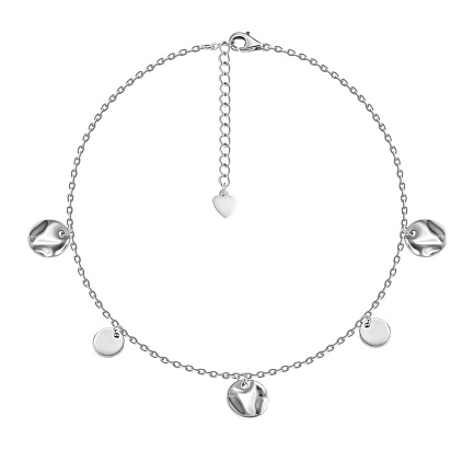 Браслет на ногу декоративный из серебра