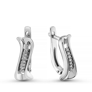 Серьги из белого золота