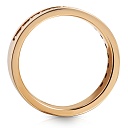 Кольцо обручальное из красного золота с бриллиантами