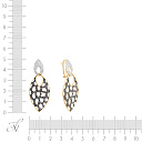 Серьги из желтого золота с бриллиантами