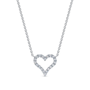 Колье из белого золота с бриллиантом