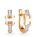 Серьги из красного золота с бриллиантами