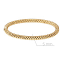 Браслет жесткий из серебра с позолотой