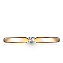 Кольцо из красного золота с фианитом