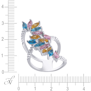 Кольцо из серебра с фианитом