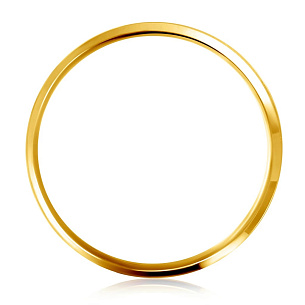 Кольцо обручальное из желтого золота с бриллиантом