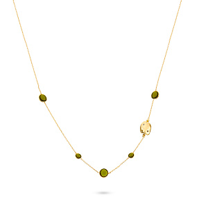 Колье из серебра с ситалами, фианитами