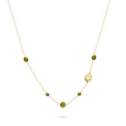 Колье из серебра с ситалами, фианитами