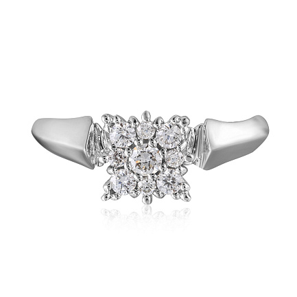 Кольцо из белого золота с бриллиантами