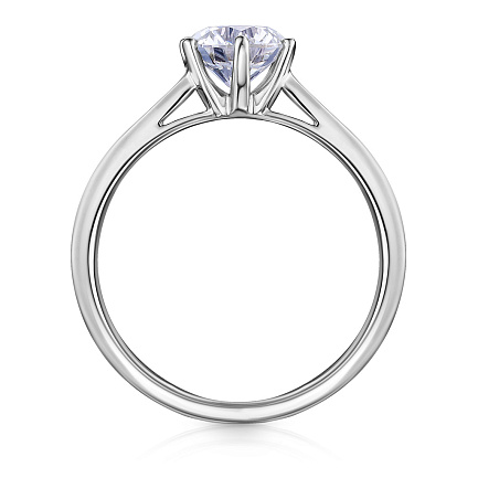 Кольцо из белого золота с бриллиантами