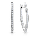 Серьги из серебра с фианитом