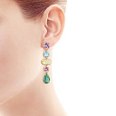 Серьги с английским замком из красного золота с аметистом