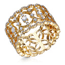 Кольцо из желтого золота с бриллиантами