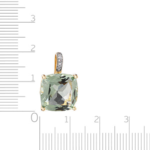 Подвеска из желтого золота с бриллиантами