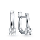 Серьги из белого золота с бриллиантами