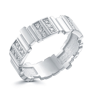 Кольцо из белого золота с бриллиантами