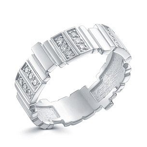 Кольцо из белого золота с бриллиантом