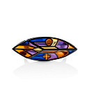 Кольцо из серебра с эмалью