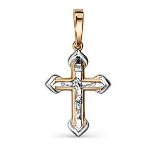 Подвеска из красного золота с сапфиром