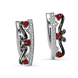 Серьги с английским замком из серебра