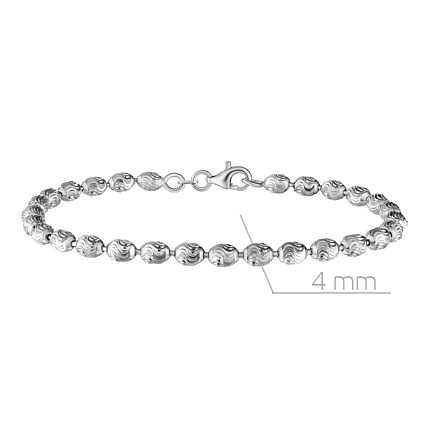 Браслет декоративный из серебра