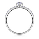 Кольцо помолвочное из белого золота с бриллиантами