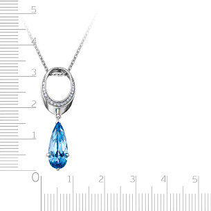 Колье из белого золота с топазом