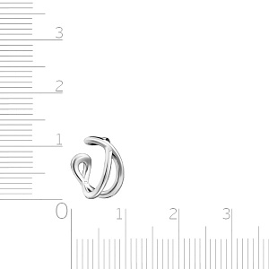 Серьга одиночная из серебра