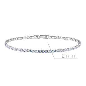 Браслет декоративный из серебра с бриллиантами