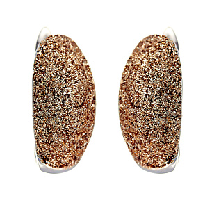 Серьги с английским замком из серебра с глиттером